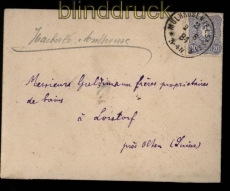 dt. Reich Mi # 42 Auslandsbrief Klauckestempel Mhlhausen 2.8.1884 (31876)