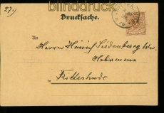 dt. Reich Mi # 45 auf Orts-Drucksachenkarte Ritterhude 1898 (34621)