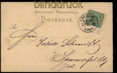 dt. Reich Mi # 31 mit Seitenrand EF auf Drucksachenkarte Berlin 1879 (33388)