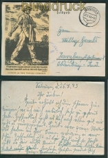 Feldpost 2. WK illustrierte Feldpostkarte Sdauen 27.7.1943 (25710)