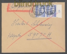 dt. Reich Feldpost 2. WK Luftpost-Feldpostbrief FP # 59070 Organisation Todt 1945 (43099)