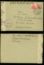 Schweiz Auslands-Zensur-Brief alliierte Zensur Wiesen 1946 (41230)