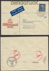 Schweiz Auslands-LuPo-Zensur-Brief Zrich 1942 Deutsche Zensur (44959)
