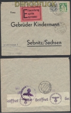 Schweiz Auslands-Eil-Zensur-Brief Bern 1941 Deutsche Zensur (44966)
