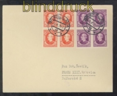 Slowakei Mi #  37 X D und 38 X D jeweils als 4er-Blcke Bratislava 1939 (44157)