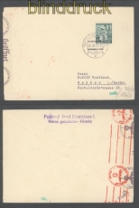 Slowakei Mi # 43 A  EF Auslands-Zensur-Brief Bratislava 27.3.1941 (43062)