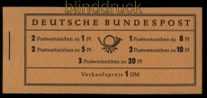 Bund Markenheftchen Mi #   4 Y II postfrisch Heuss (34036)