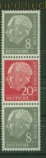 Bund Zusammendruck Mi # S 50 Y II postfrisch Heuss (34752)