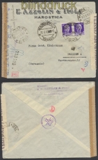 Italien Auslands-Zensur-Brief Marostica 1942 Doppel-Zensur (44916)