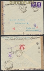 Italien Auslands-Zensur-Brief Marostica 1942 Doppel-Zensur (44918)