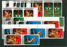 DDR Zusammendrucke Mi # 2983/86 postfrisch WZd 645 - SZd 299 Zirkuskunst (25784)