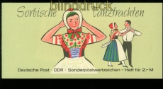 DDR Markenheftchen Mi # 5 I / 4 a postfrisch Trachten 1971 (34530)