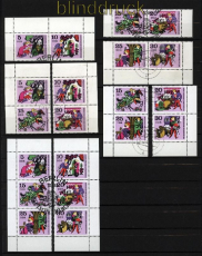 DDR Zusammendrucke Mi # 1545/50 gestempelt WZd 214 - SZd 105 Mrchen (33154)