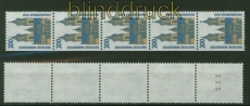 Bund Mi # 1665 R I postfrisch Sehenswrdigkeiten 5er-Streifen (40530)
