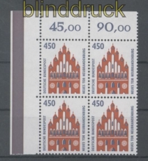 Bund Mi # 1623 postfrisch Sehenswrdigkeiten 4er-Block Eckrand oben links (35686)(35686)
