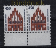 Bund Mi # 1623 postfrisch Sehenswrdigkeiten waagerechtes Paar (29379)