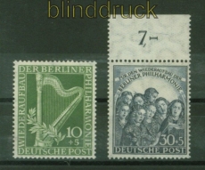 Berlin Mi #  72/73 postfrisch Berliner Philharmonie (41300)