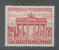 Berlin Mi #  59 postfrisch 3 Mark Berliner Bauten (44465)