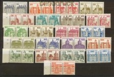 Berlin Mi # 532/677 postfrisch Burgen & Schlsser waagerechte Paare (24037)