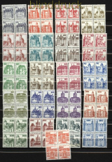 Berlin Mi # 532/677 postfrisch Burgen & Schlsser 4er-Blcke (33439)