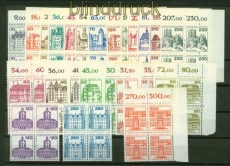 Berlin Mi # 532/677 postfrisch Burgen & Schlsser 4er-Blcke meist vom Eckrand (34930)