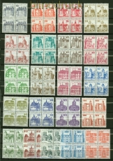 Berlin Mi # 532/677 postfrisch Burgen & Schlsser 4er-Blcke (41784)