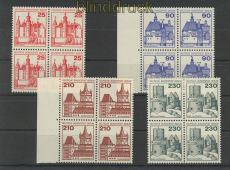 Berlin Mi # 587/90 Burgen & Schlsser postfrische 4er-Blcke (24277)