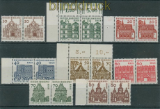 Berlin Mi # 242/49 Kleine Bauwerke postfrische waagerechte Paare (25212)
