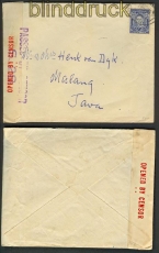 Australien Ausland-Zensur-Brief nach Malang / Java ca. 1940 (21295)