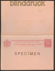 Niederlndisch-Indien GSK SPECIMEN mit Antwortkarte ungebraucht (23697)