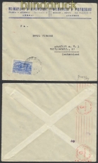 Griechenland Auslands-Zensur-Brief 1941 deutsche Zensur nach Frankfurt (44909)