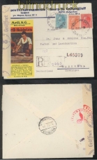 Bulgarien Auslands-Zensur-R-Brief Sofia 20.11.1942 nach Wasungen (44093)