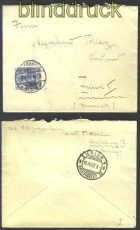 dt. Reich Mi # 87 I b EF Auslandsbrief Strassbur(15014)