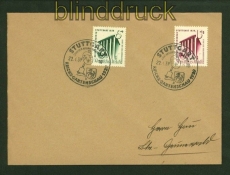 dt. Reich Mi # 692/93 auf FDC Ersttagsbrief Reichsgartenschau Stuttgart (41042)