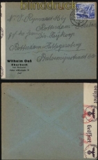 Deutsches Reich Mi # 742 Auslands-Zensur-Brief Eberbach 1940 (27972)