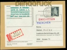 Berlin Mi # 507 EF auf Einschreib-Pckchenadresse 1988 (34749)