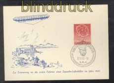 Berlin Mi # 71 auf Sonderkarte mit Zeppelin-Sonderstempel Friedrichshafen 17.10.1950 (44235)