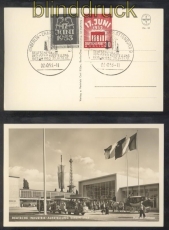 Berlin Mi # 111/12 auf Aussstellungskarte Berlin 1952 (44623)