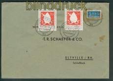 Bund Mi # 199 MeF Inlandsbrief 2. Gew.-Stufe Hamburg 1954 (26571)