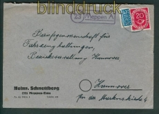 Bund Landpoststempel MEPPEN A 21.11.1952 Fernbrief (26278)