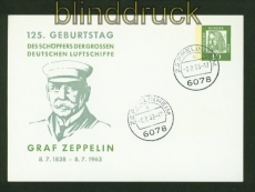 Bund Privat-Postkarte PP 28 SSt. Zeppelin 1963 (35072)