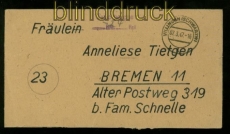 VILLINGEN Gebhr bezahlt Fernbrief 7.3.1947 (35455)