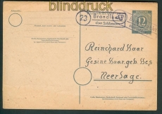 Brandlecht ber Salzbergen Landpoststempel 1946 (25564)