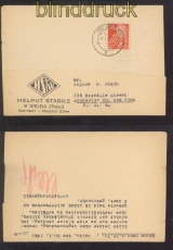 SBZ MI # 222 EF auf Auslands-Postkarte WEIDA 1952 (42754)
