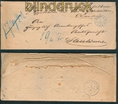 Meppen Postvorschubrief 1.4.1865 nach Haselnne (27109)