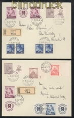 Bhmen und Mhren zwei dekorative-R-Briefe mit Zdr. und Pl.-St. Prag 1941 (43184)