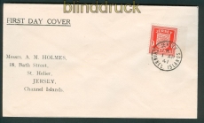 dt. Bestzung 2. WK Jersey Mi # 2 auf Ersttagsbrief FDC (26798)