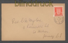 dt. Besetz. Kanalinsel Jersey Mi # 2 auf Ersttagsbrief FDC (43057)