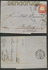 dt. Reich Mi # 9 L 16 EF Mannheim 19.3.1872 (20471)