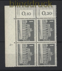 Berlin Mi # 140 y Druckerzeichen 4 postfrischer 4er-Block (30533)
